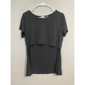 Seraphine Gray Maternity Nursing T-Shirt Size Medium